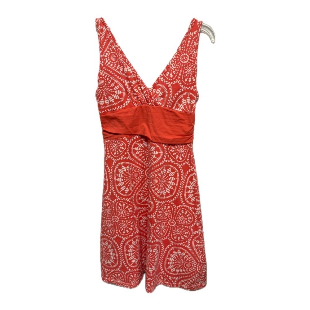 PATAGONIA Womens Common threads Initiative MIDI Line A Dress Orange size small